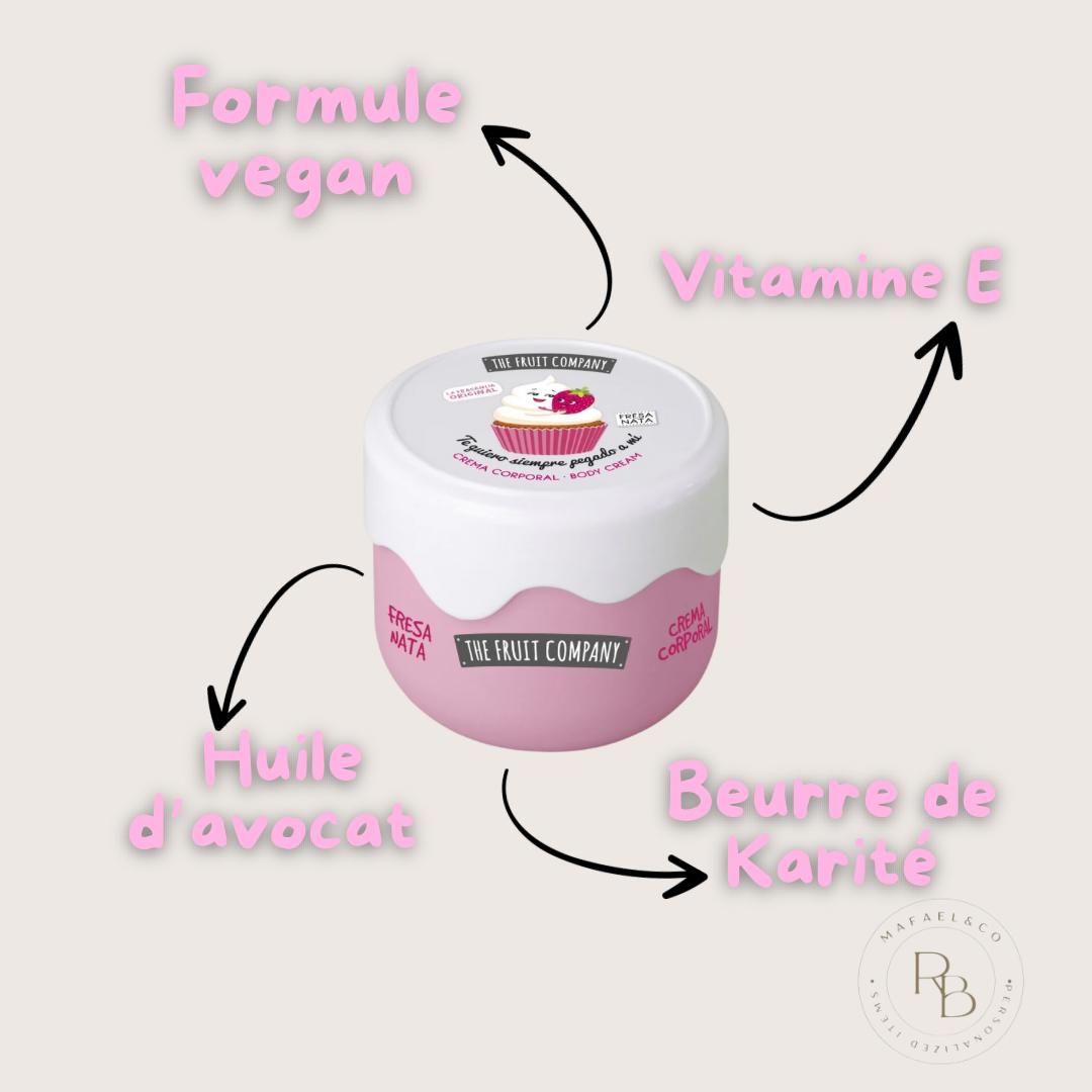Crème corps The Fruit Company - FRAISE CHANTILLY
