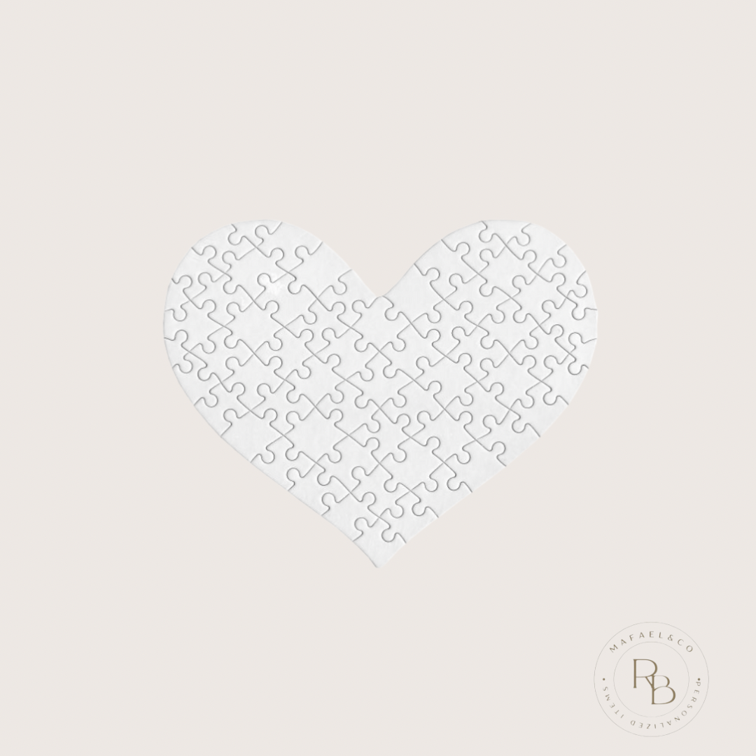 Puzzle coeur personnalisé - 63 pièces