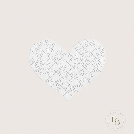 Puzzle coeur personnalisé - 63 pièces